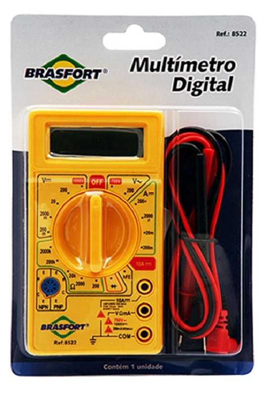 Multimetro Digital Portatil Para Casa E Bancada Dt 830