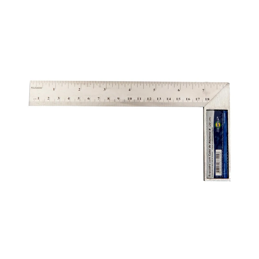 Esquadro com Cabo de Alumínio 8 Pol. (20cm) - BRASFORT 8555