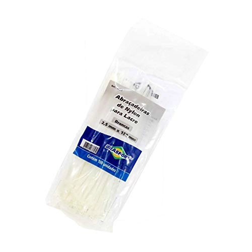 Abracadeira Nylon 2,5 X 150mm Branco Brasfort