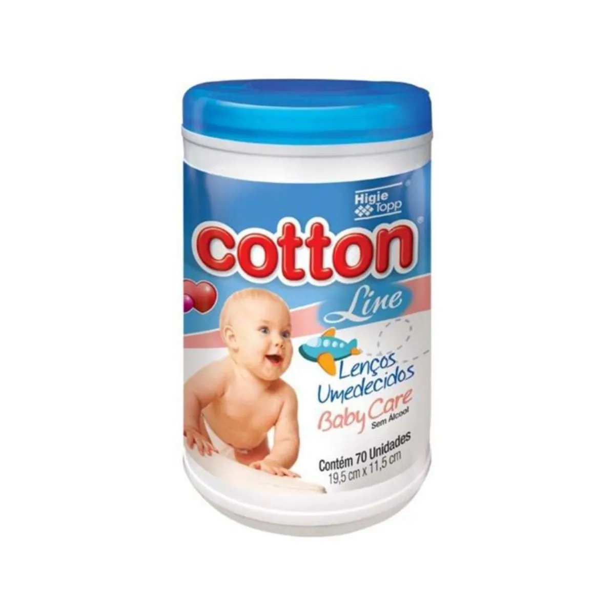 Lenco Umedecido Cotton C/70 Azul
