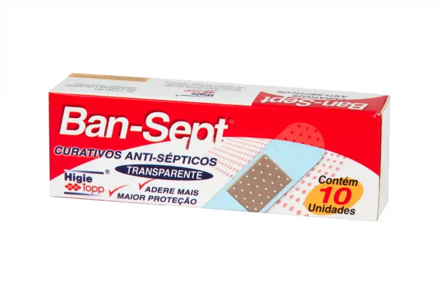 Curativo Ban Sept Cx C/10 Transparente Higie Topp