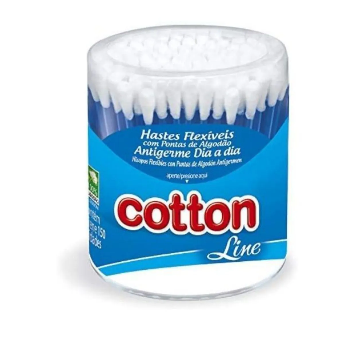 Hastes Flexiveis Com 150 Unidades No Pote Cotton Line