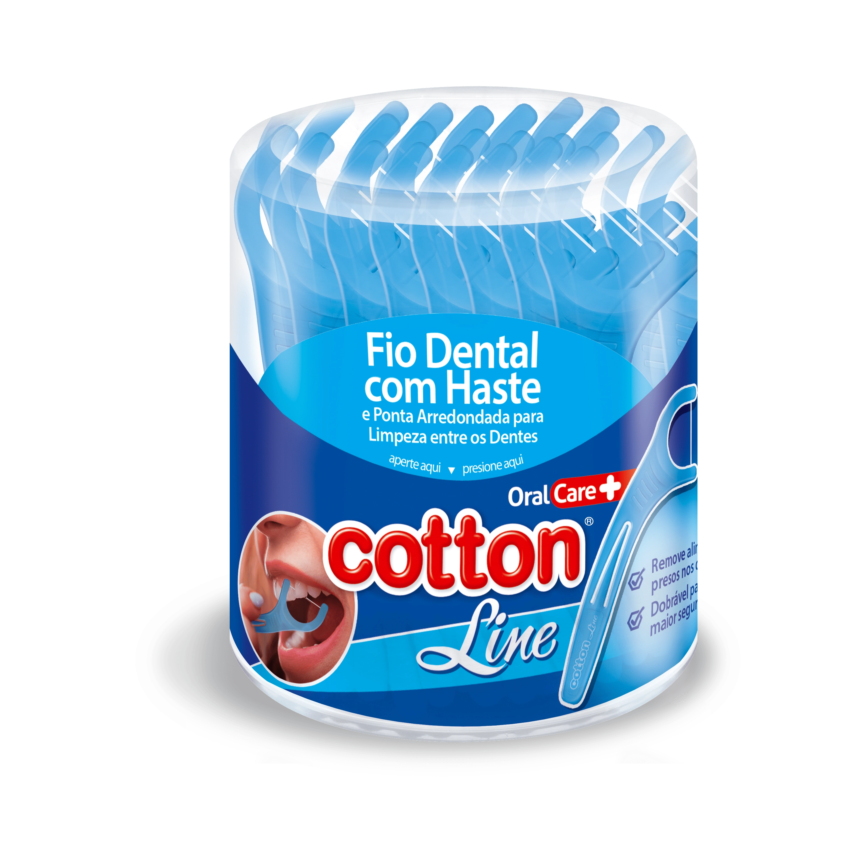 Fio Dental C/haste Cotton Line 32un Oral Care