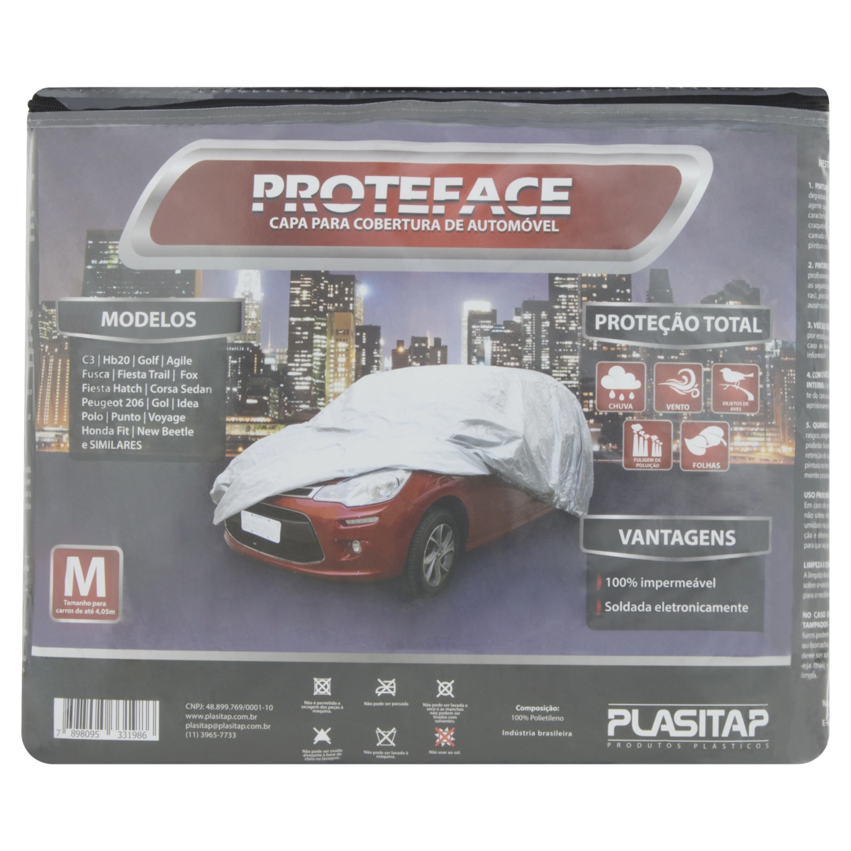 Capa Para Cobrir Carro Plasitap Proteface M