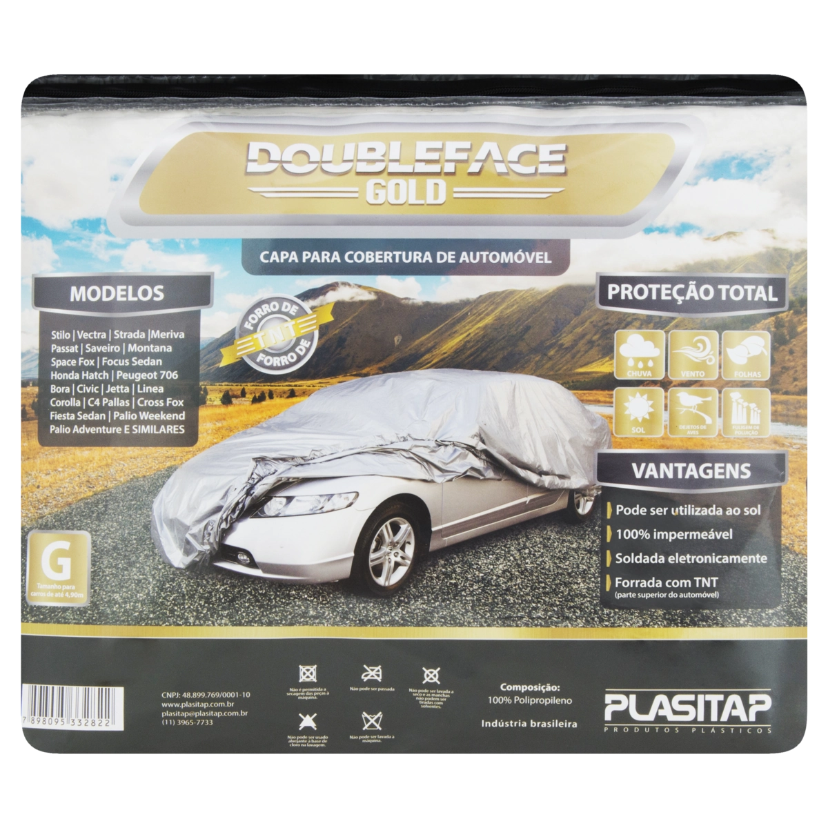 Capa Para Cobrir Carro Plasitap Doubleface Gold G