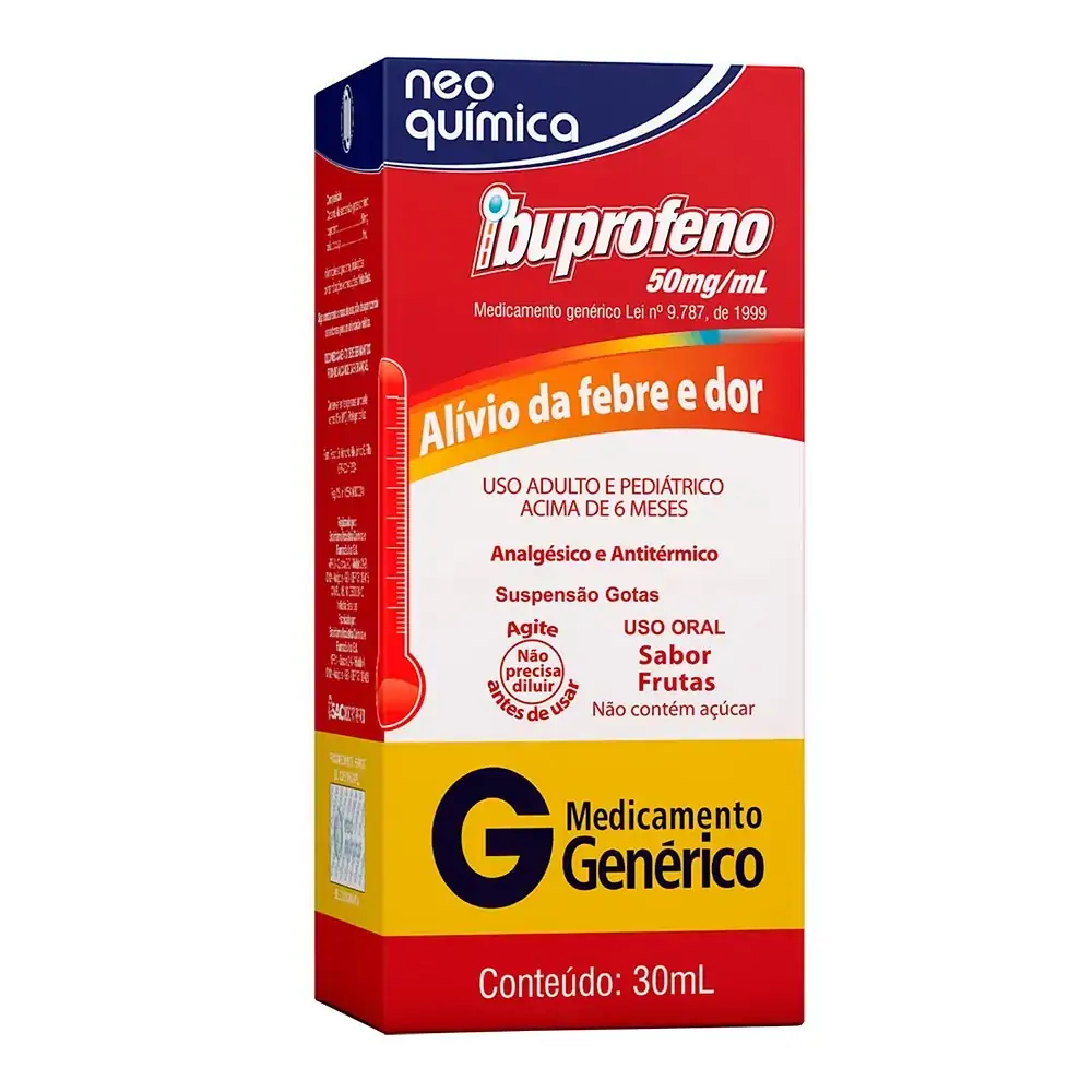 Ibuprofeno 50 Mg/ml Suspensão Oral Brainfarma Genérico