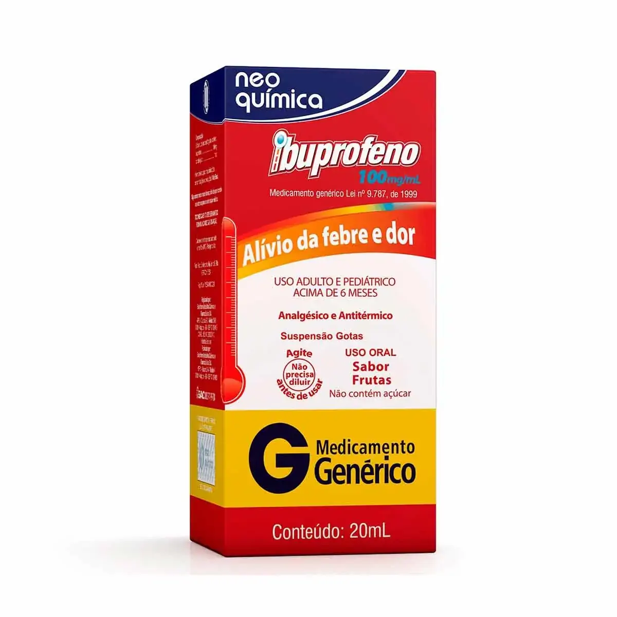 Ibuprofeno 100 Mg/ml Suspensão Oral Brainfarma Genérico