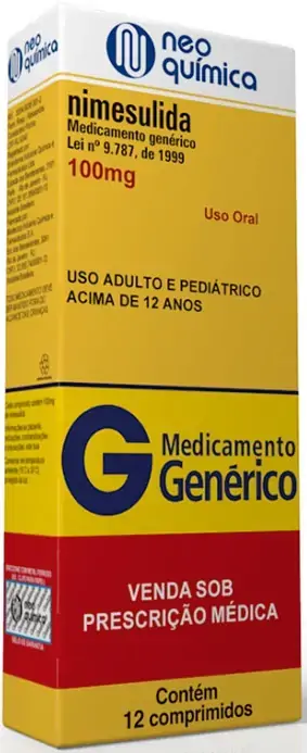 Nimesulida 100 Mg 12 Comprimidos Brainfarma Genérico
