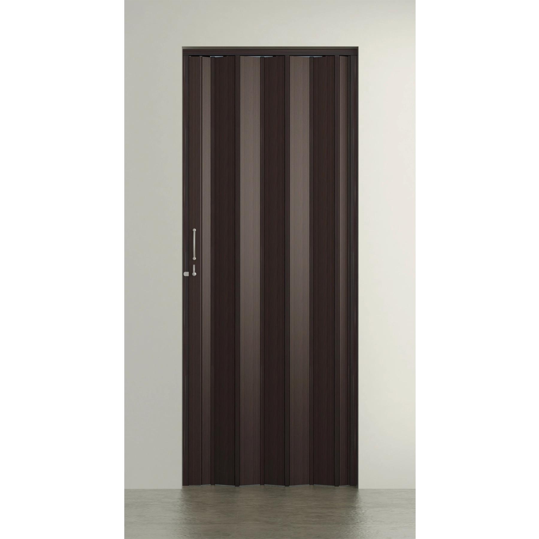 Porta Sanfonada Lisa Plástico PVC Marrom 2,10x0,84m BCF