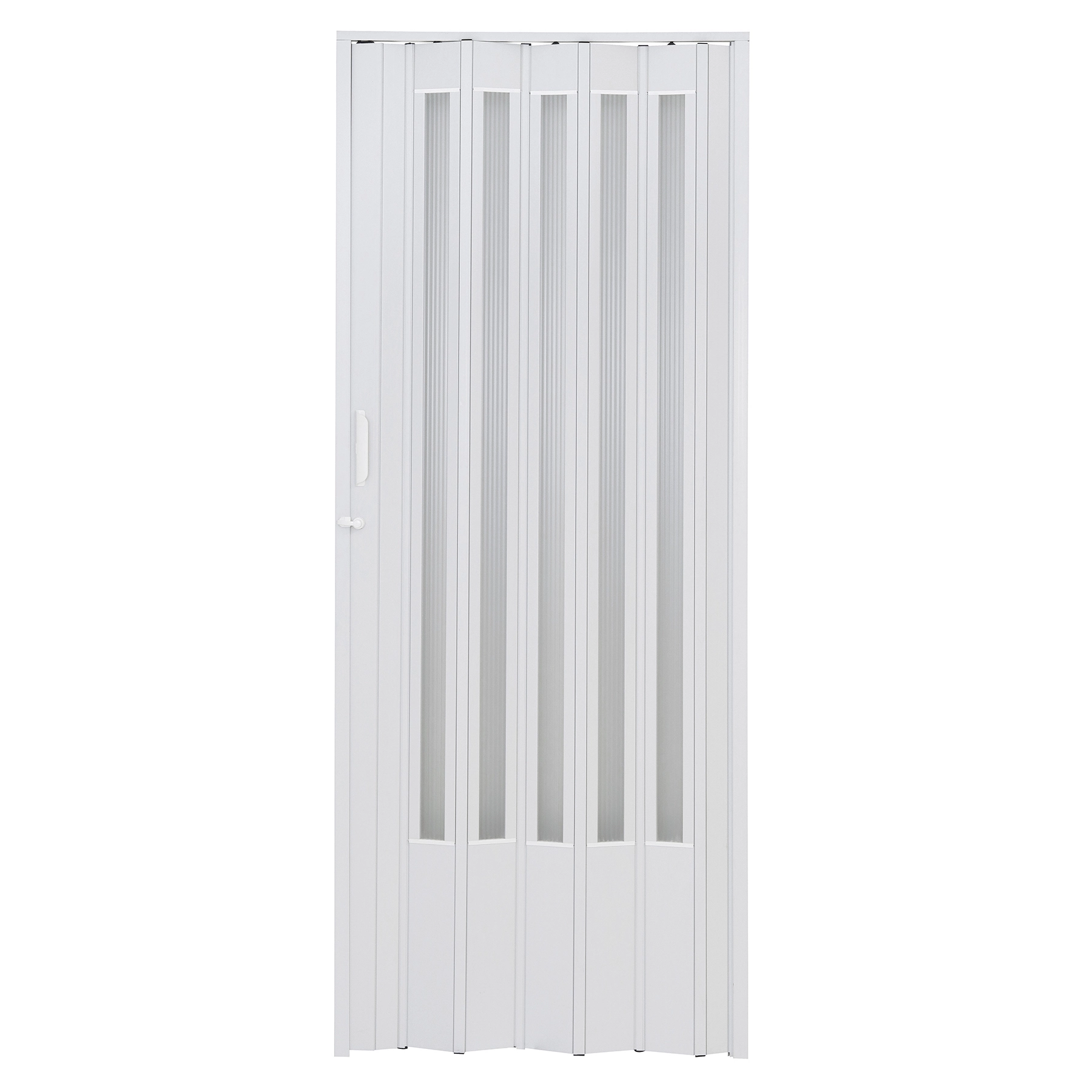 Porta Sanfonada Decorada Plástico PVC Branco 2,10x0,72m BCF