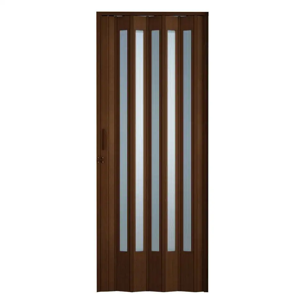 Porta Sanfonada Translucida Com Trinco Imbuia 72x210