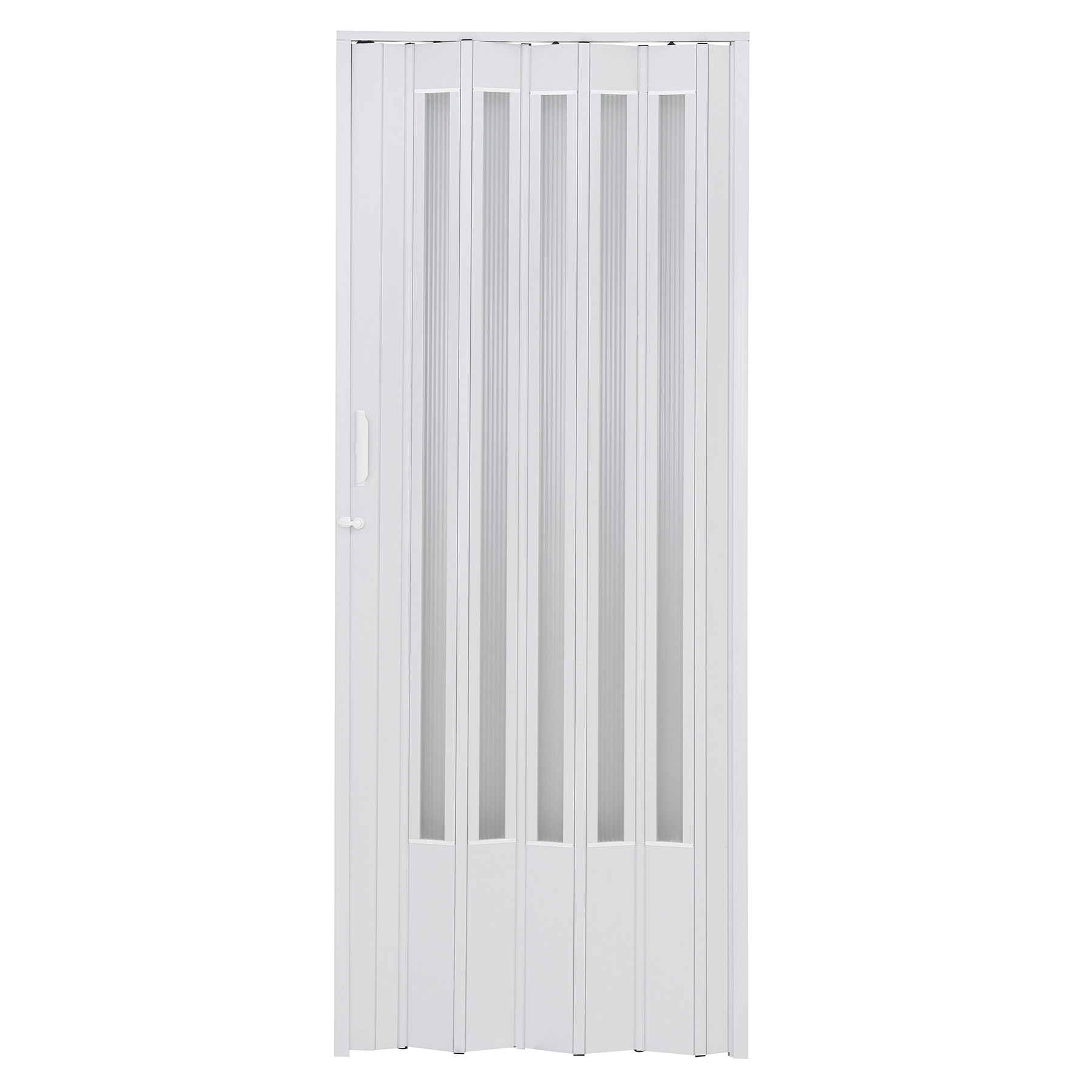 Porta Sanfonada Decorada Plástico PVC Branco 2,10x0,84m BCF