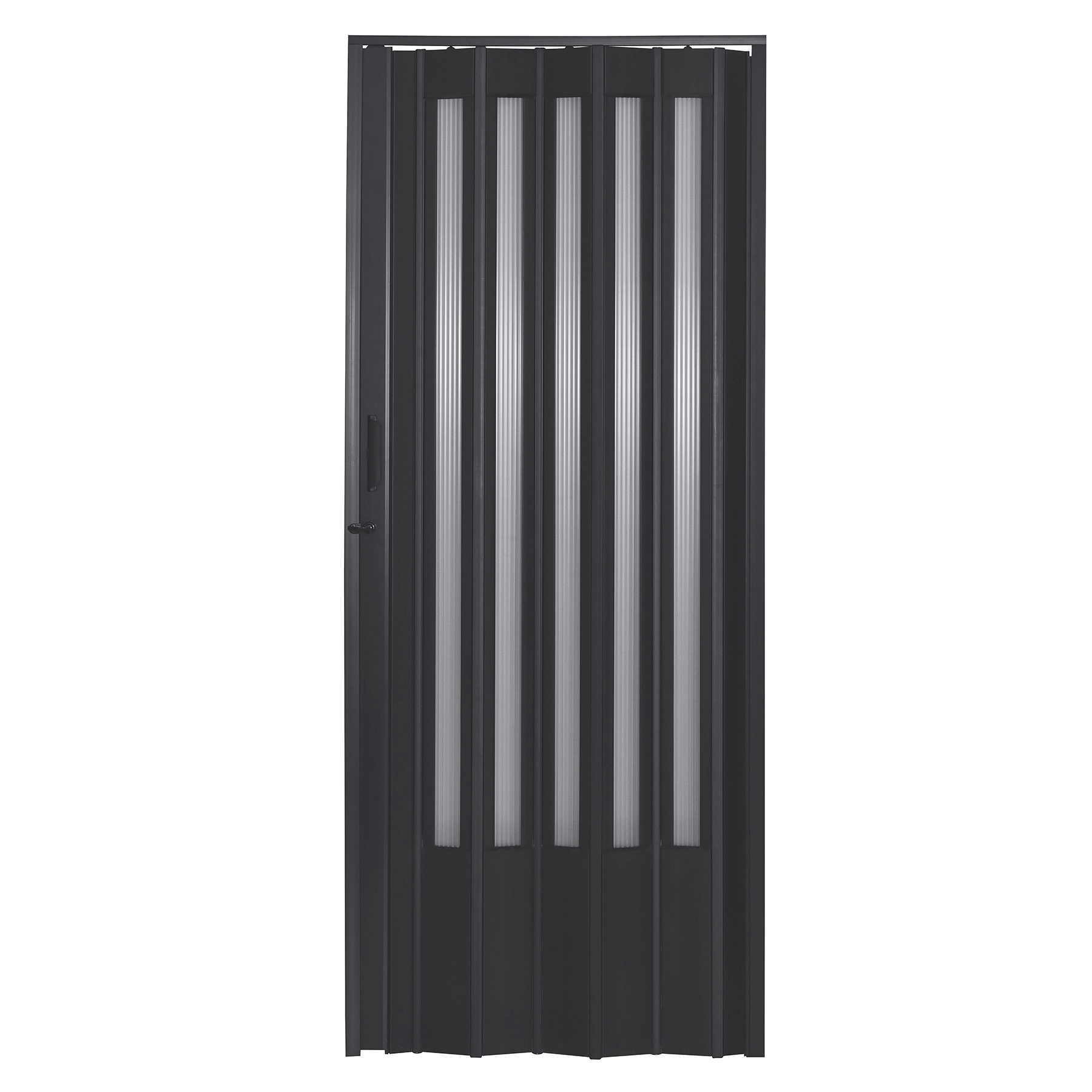 Porta Sanfonada Decorada Plástico PVC Preto 2,10x0,84m BCF