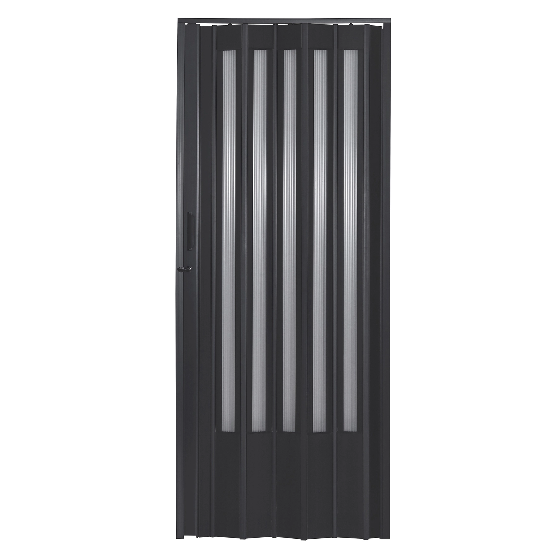 Porta Sanfonada Decorada Plástico PVC Preto 2,10x0,96m BCF