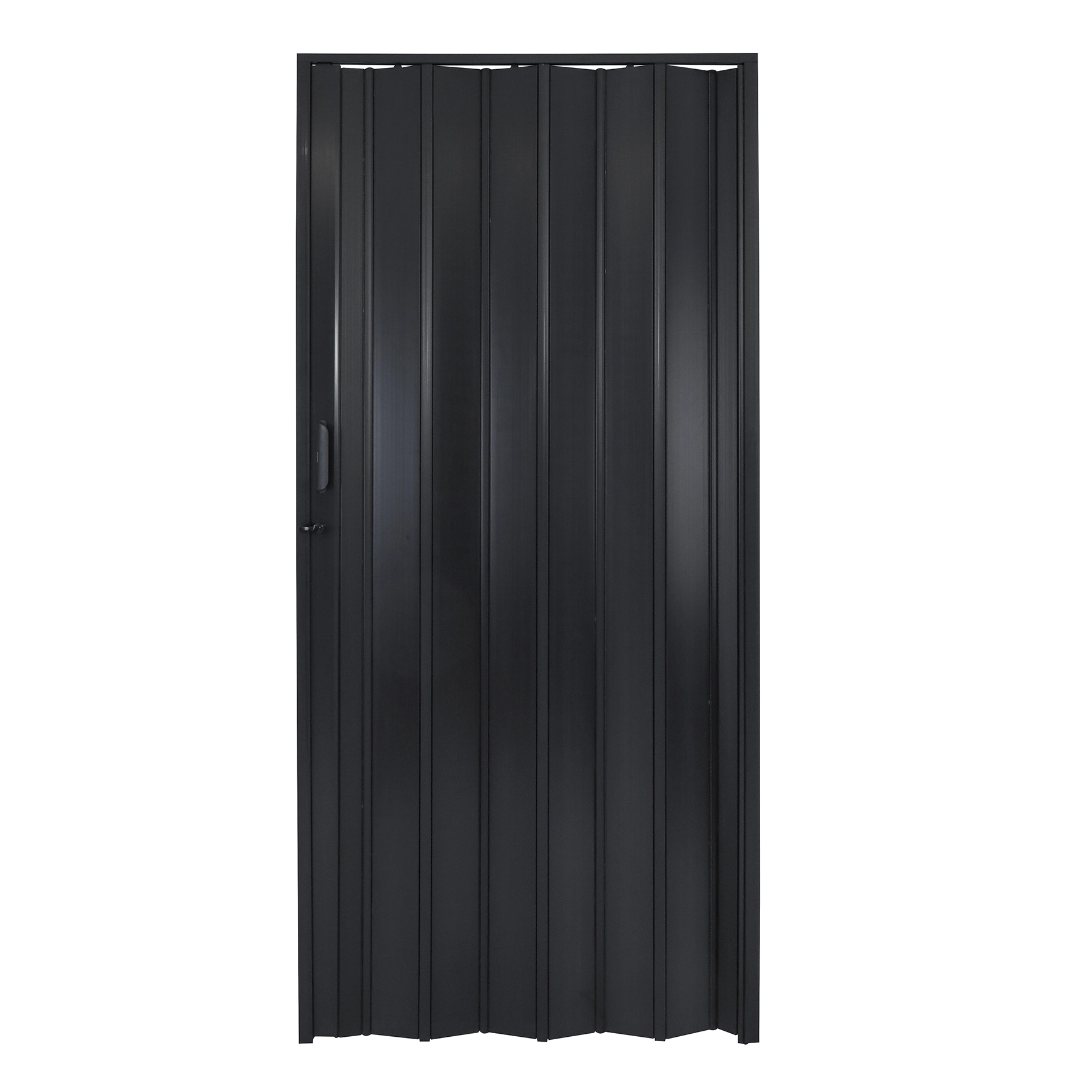 Porta Sanfonada Lisa PVC Modelo PlastPorta Preta 2,10x1,20m BCF