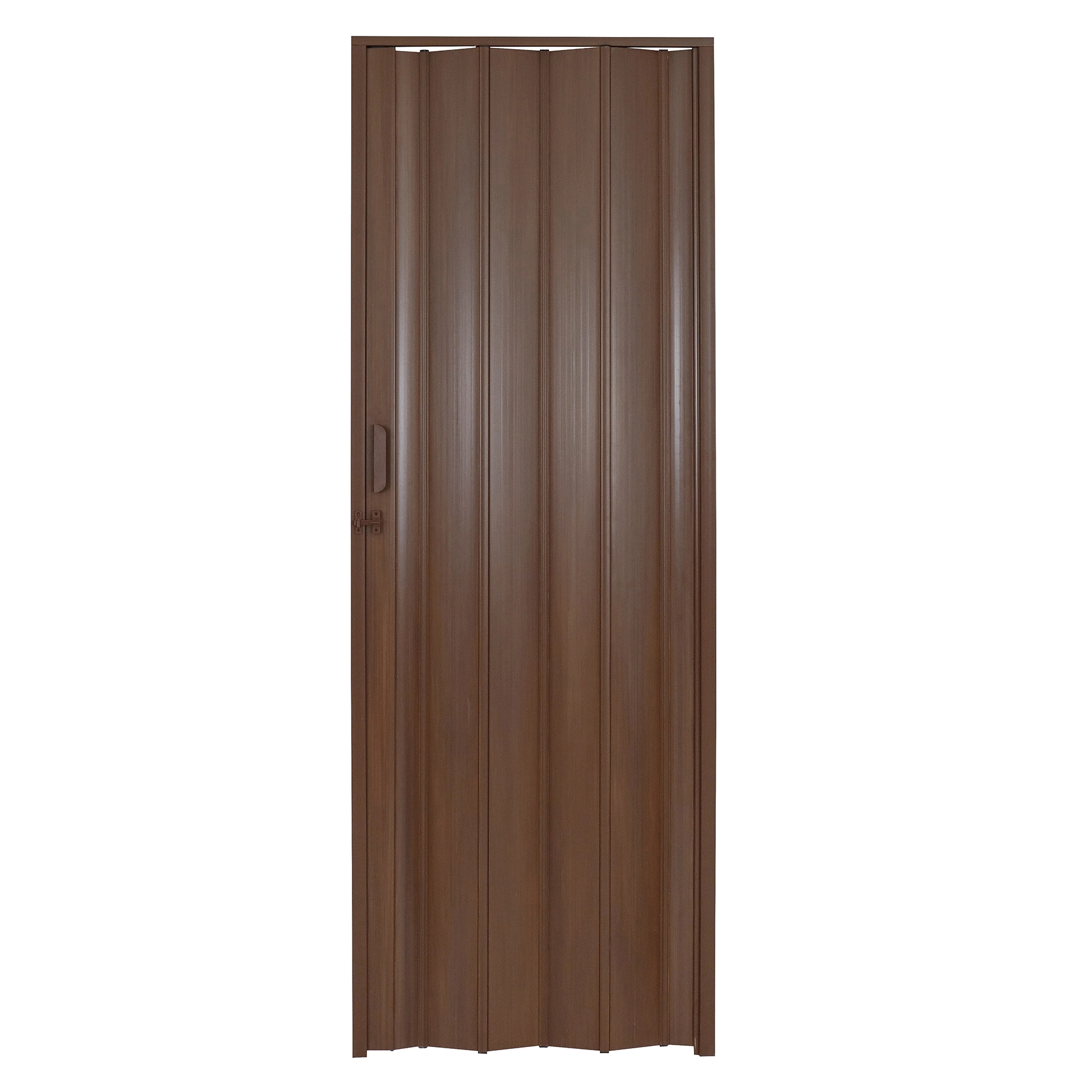 Porta Sanfonada Lisa Amadeirado PVC Marrom 2,10X1,20cm BCF