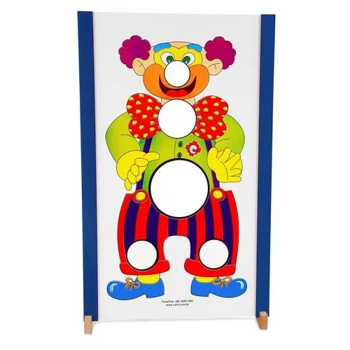 Painel Tiro Alvo Infantil Palhaço Bola Em Mdf 1079 Carlu