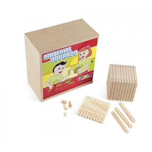 Material Dourado Educativo 611 Peças Carlu 1105 Mdf