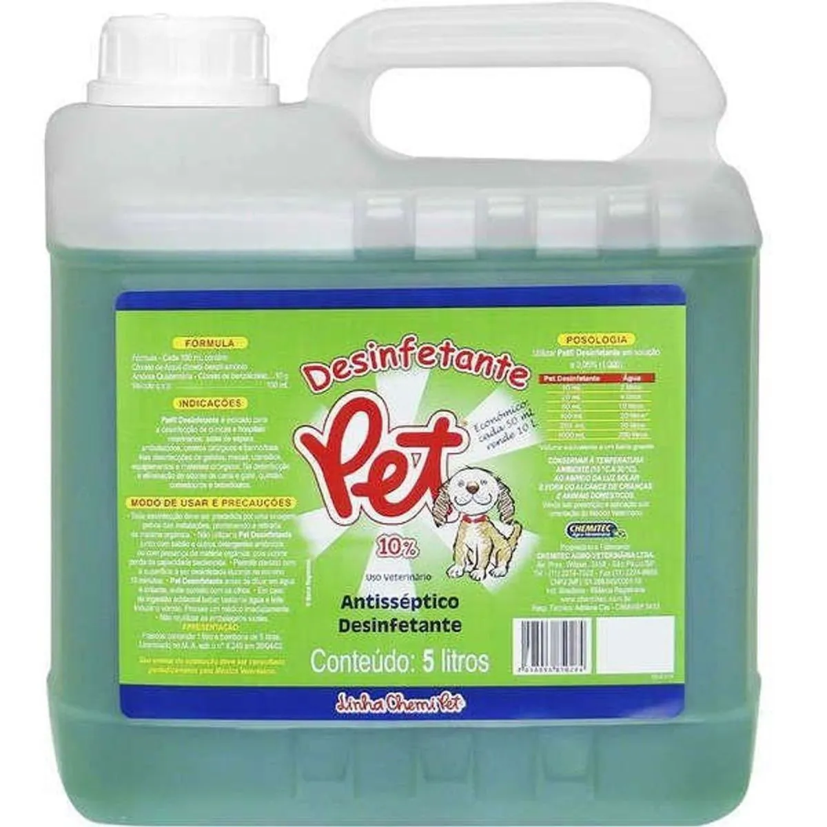 Desinfetante Pet Chemitec 5L
