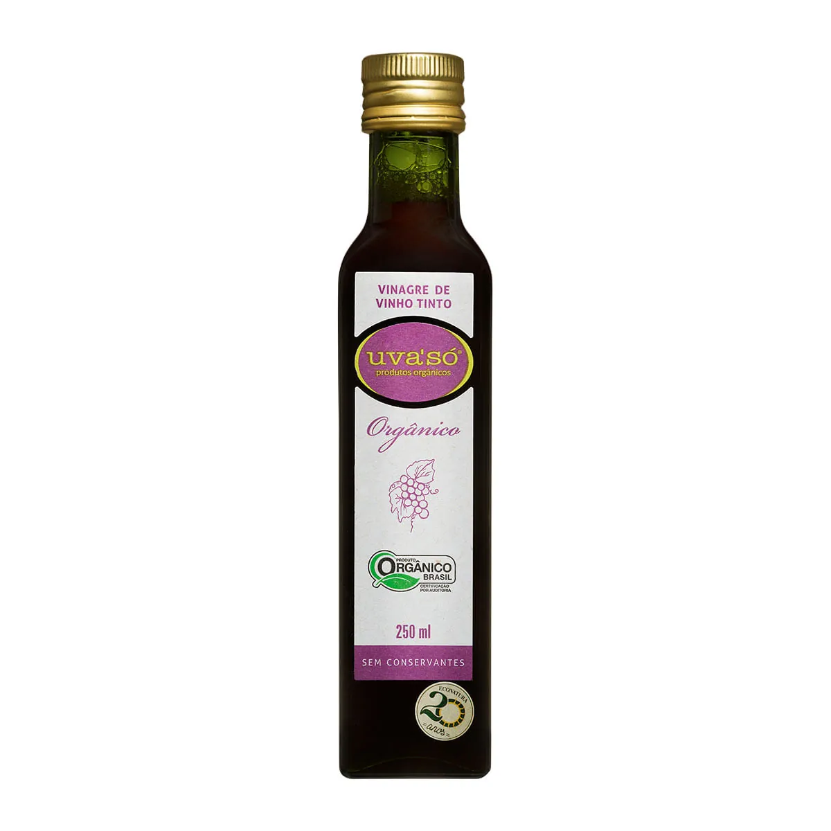 Vinagre De Vinho Tinto Orgânico Uvasó Frasco 250ml