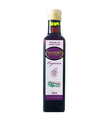 Vinagre de Vinho Tinto Orgânico Uva'Só 500ml