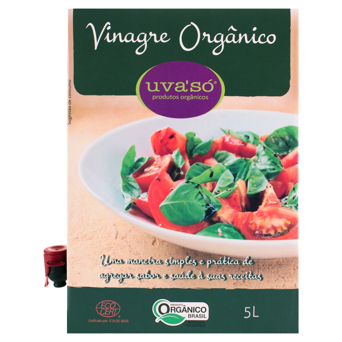 Vinagre Balsâmico Tradicional Orgânico Uvasó Bag In Box 5l