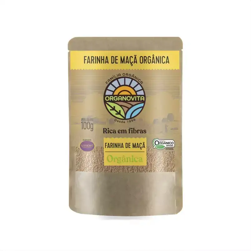 Farinha de Maçã Orgânica Organovita 100g