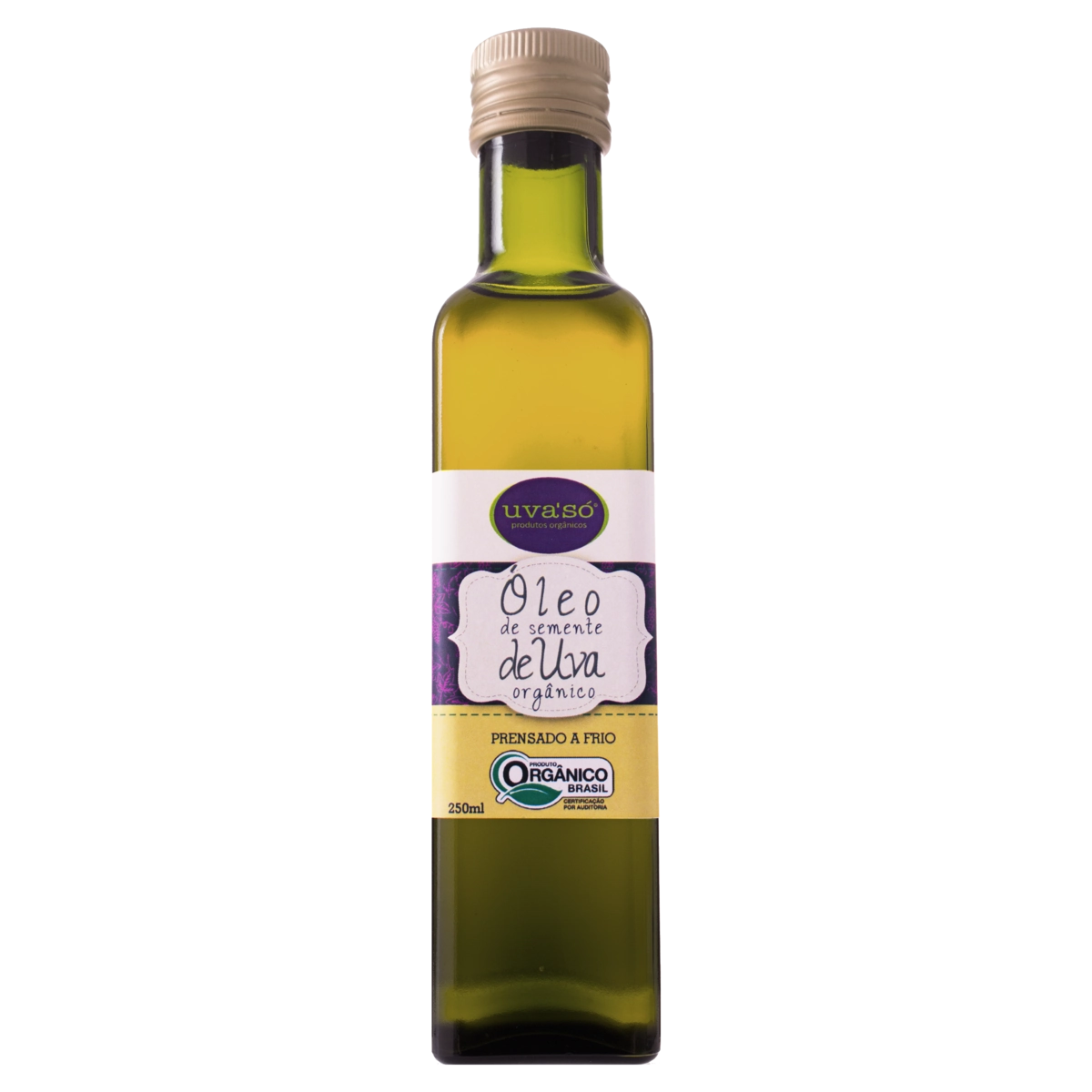 óleo De Semente De Uva Orgânico Uvasó Garrafa 250ml