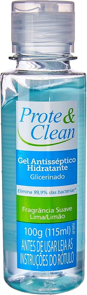 ÁLCOOL 70 GEL ANTISSÉPTICO HIDRATANTE PROTE CLEAN LIMÃO 100G