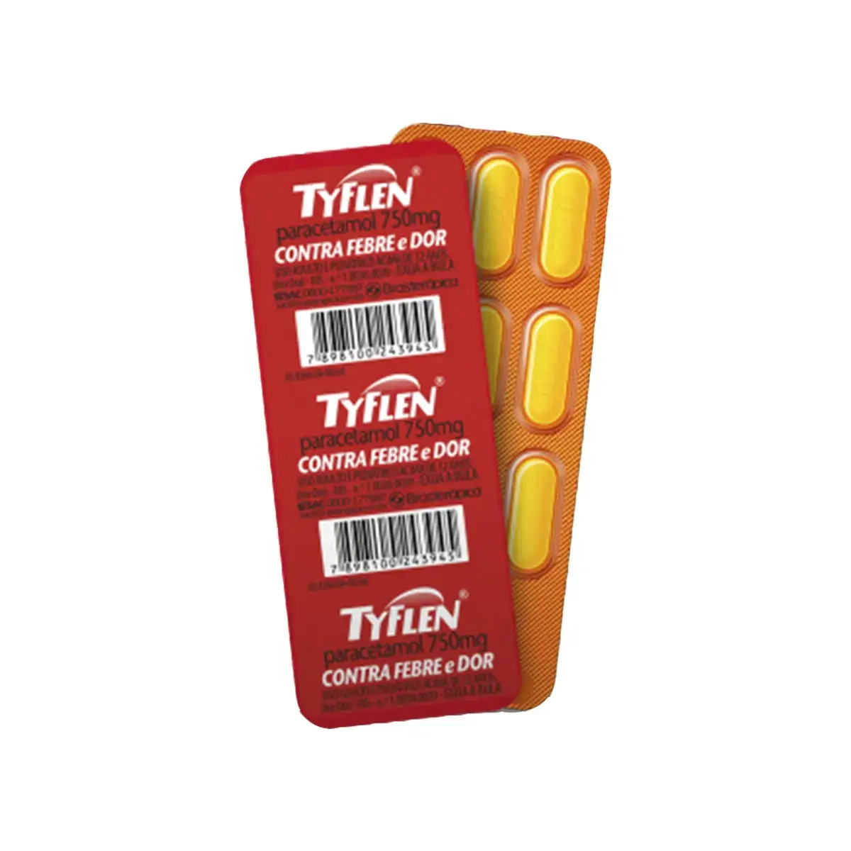 Tyflen 750mg Caixa 20bl X 10 Comp