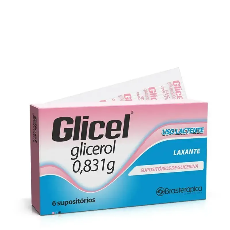 Glicel 1,0g Brasterápica Caixa 6 Supositórios