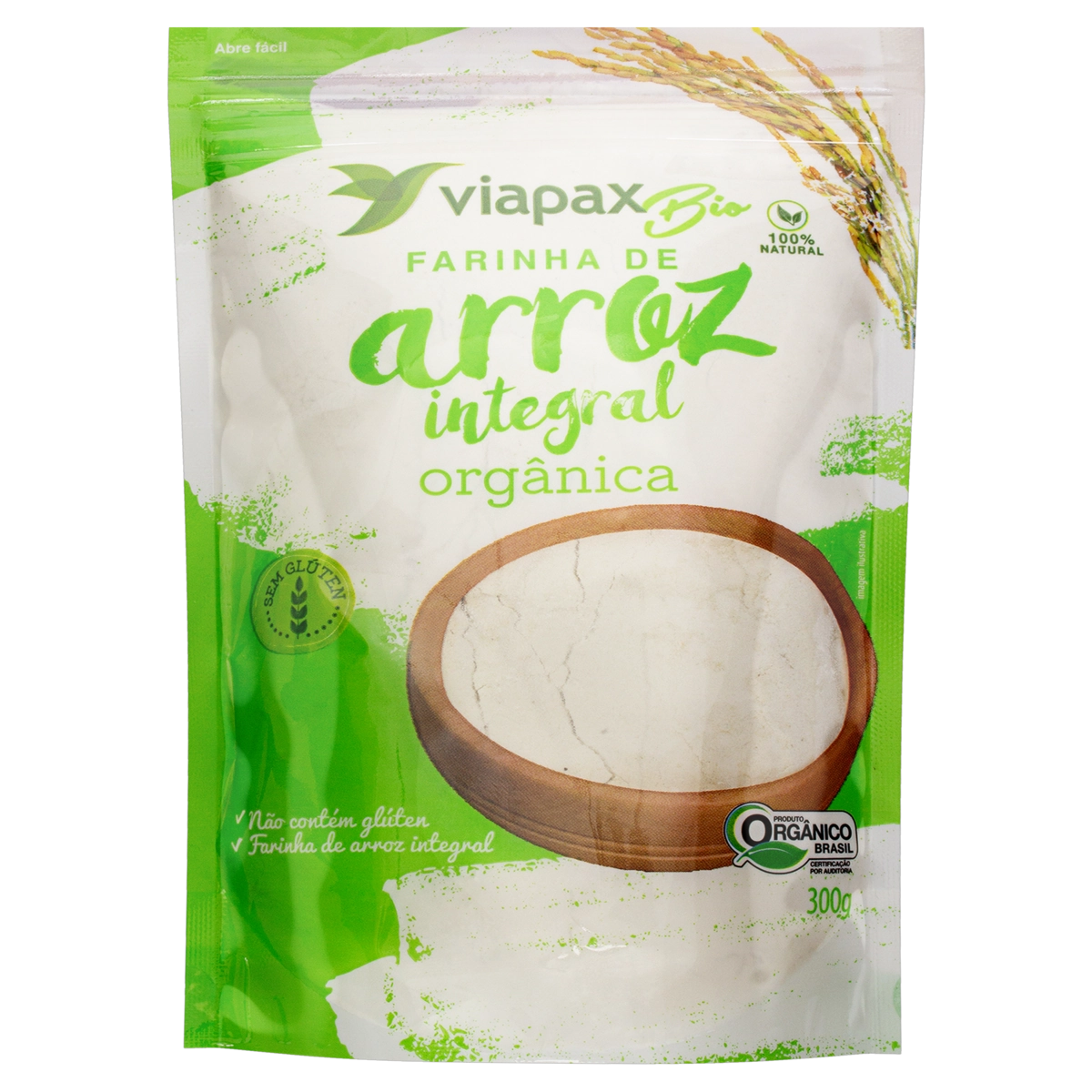 Farinha De Arroz Integral Orgânica Viapax Bio Sachê 300g