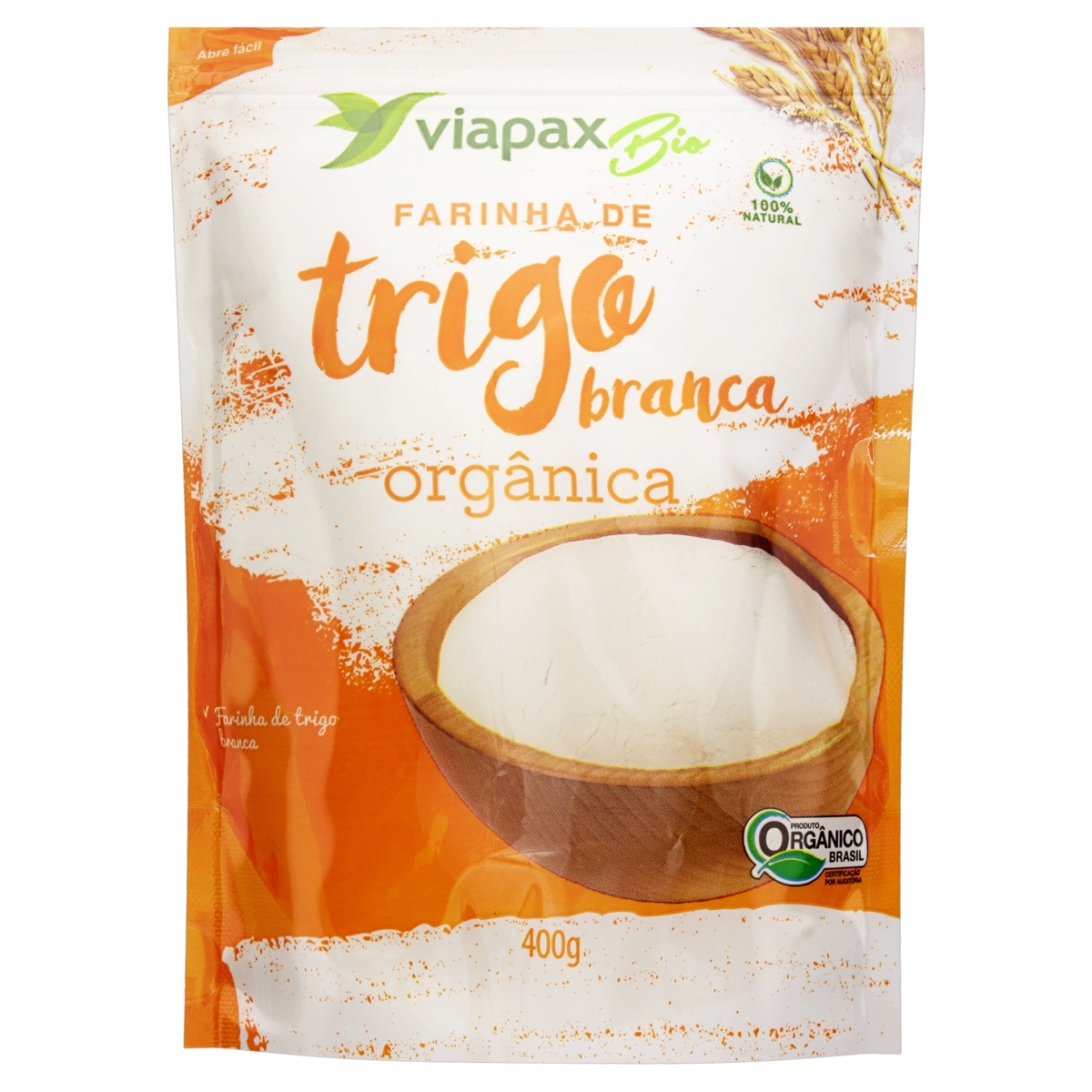 Farinha De Trigo Orgânica Viapax Bio Sachê 400g