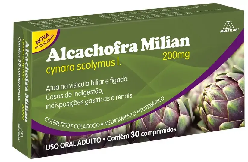 Alcachofra Milian 200 Mg 30 Comprimidos Multilab Similar
