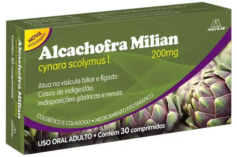 Alcachofra Milian 200 Mg 60 Comprimidos Multilab Similar