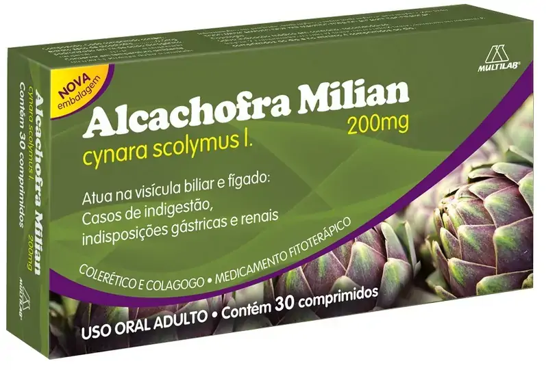 Alcachofra Milian 200 Mg 120 Comprimidos Multilab Similar
