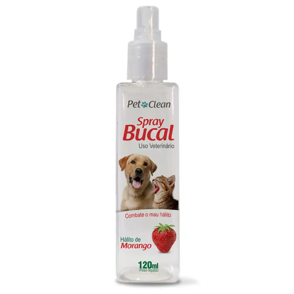 Spray Bucal Morango Pet Clean 120ml