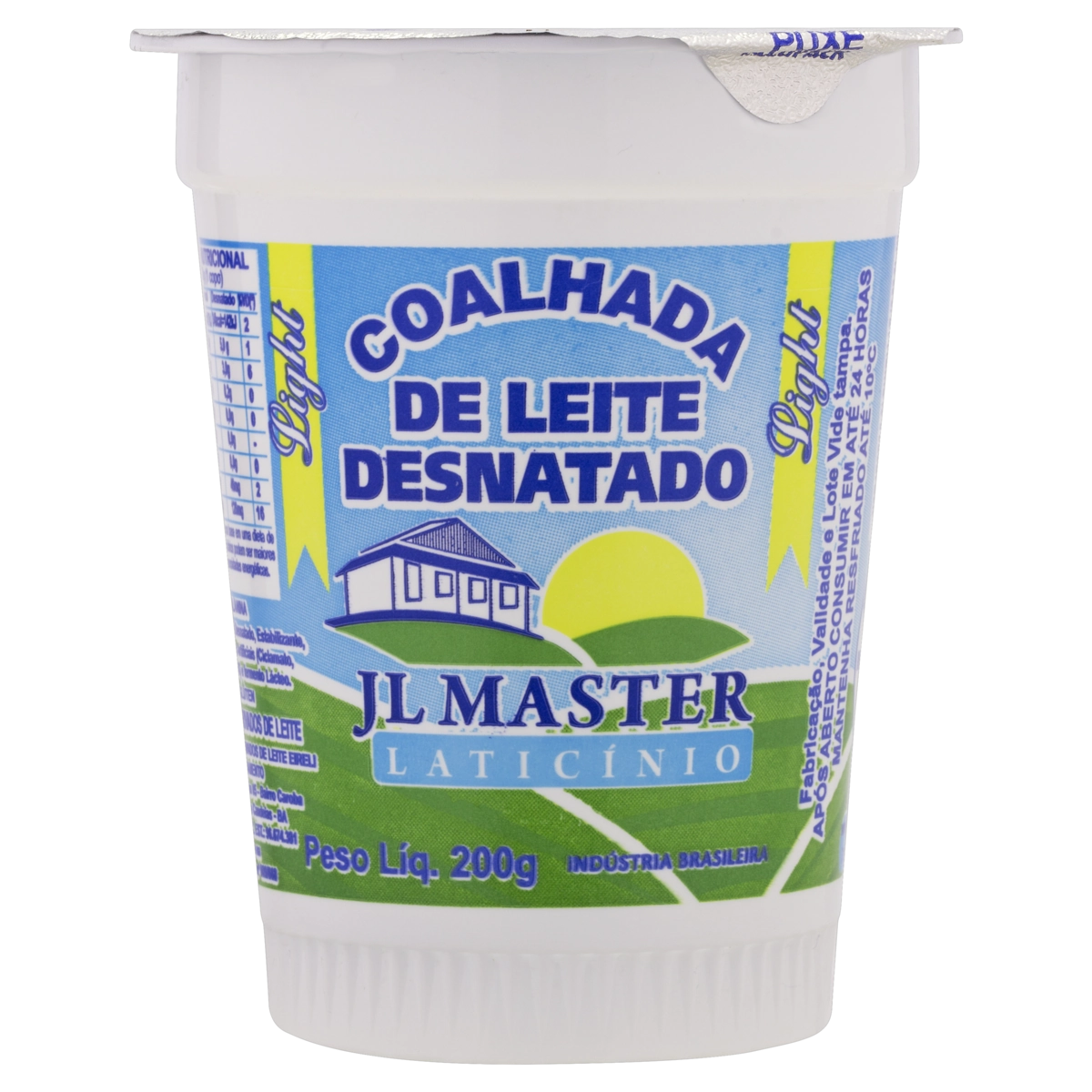 Coalhada Desnatada Light Jl Master Copo 200g