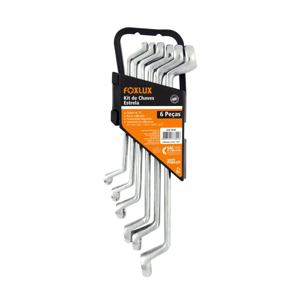 Kit Chave Estrela 6pcs Foxlux