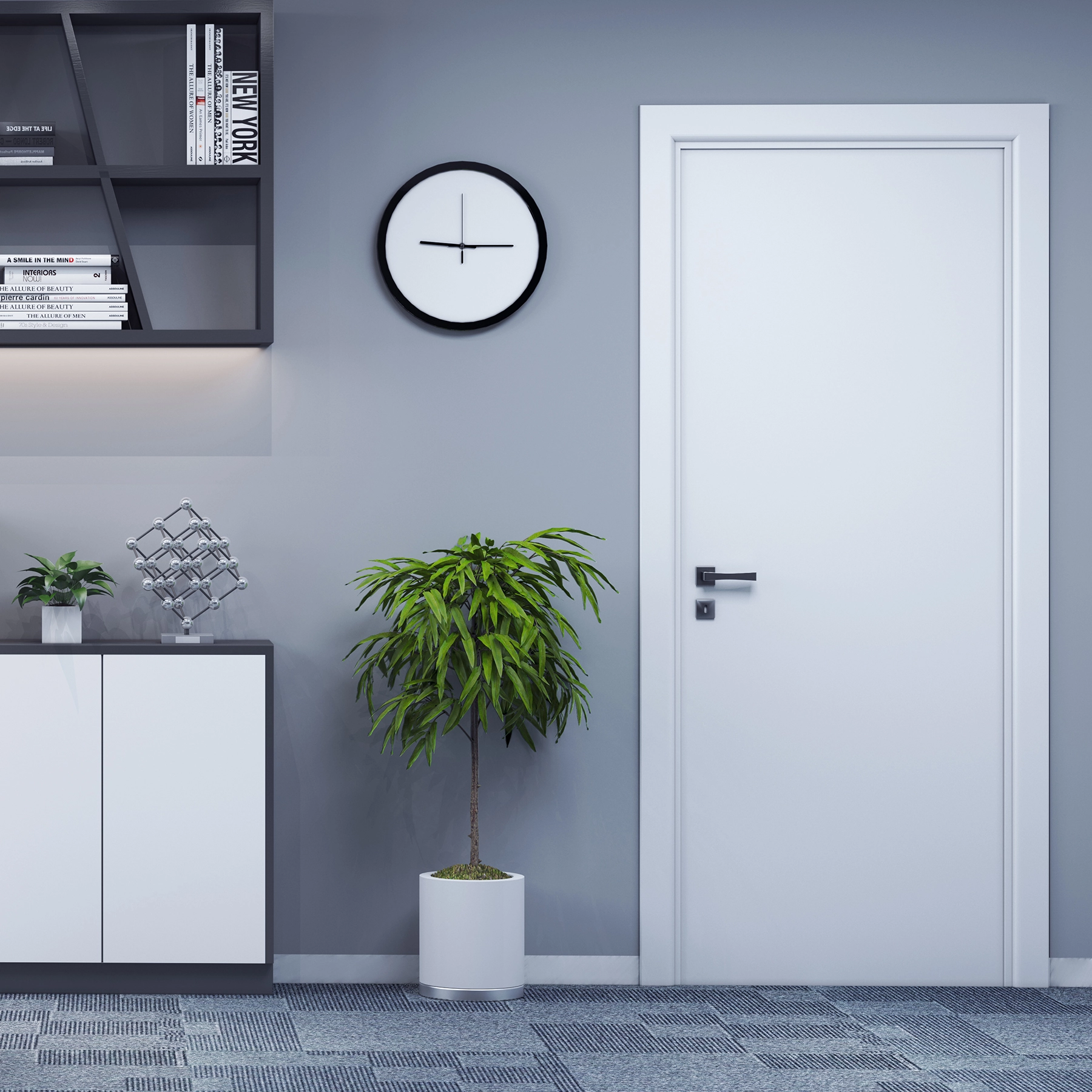 Folha de Porta Madeira de Giro ou Correr Direito|Esquerdo Branco 210x60cm Sarrafeada Laca PU Lisa Ipumirim