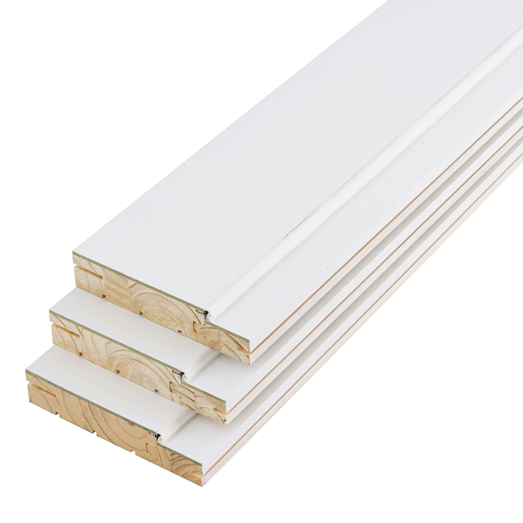 Kit Batente Regulável Madeira Pinus Lacca Branco 211x17x3,5cm Ipumirim