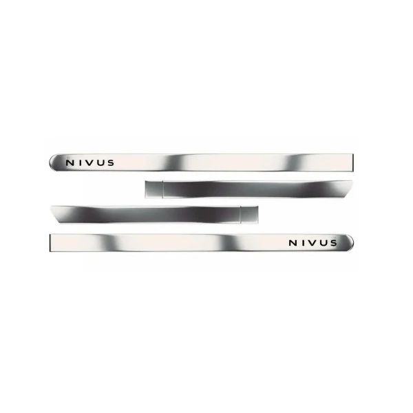 Jogo de Friso Lateral VOLKSWAGEN NIVUS Cromado com Nome 4 Peças - SHEK PARTS 17355