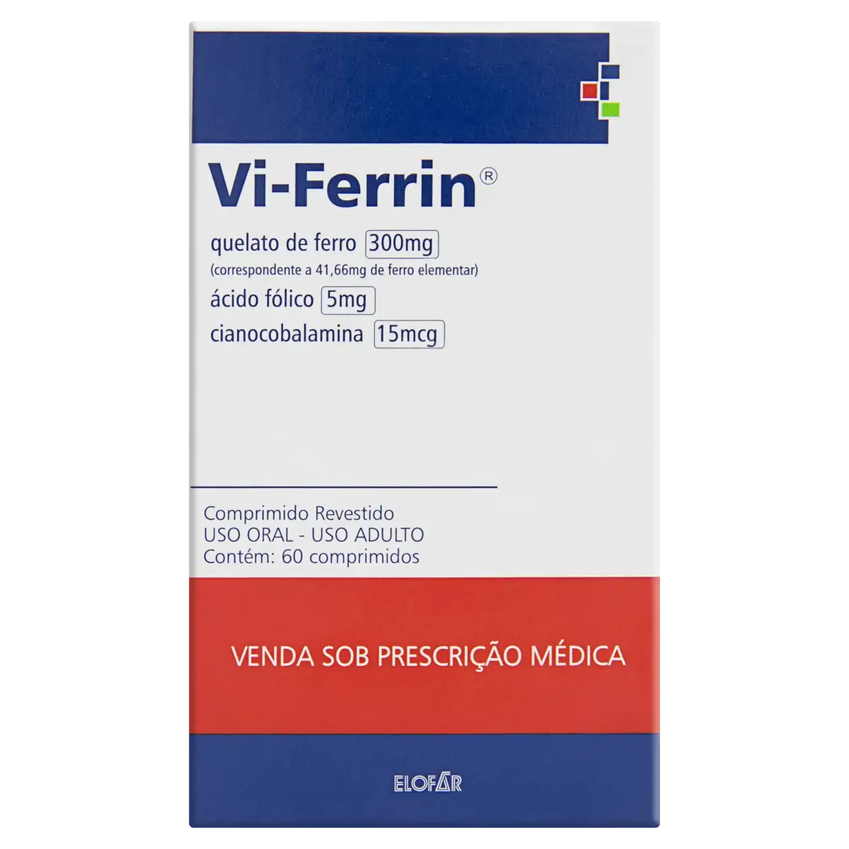 Vi Ferrin Elofar Caixa 60 Comprimidos Revestidos