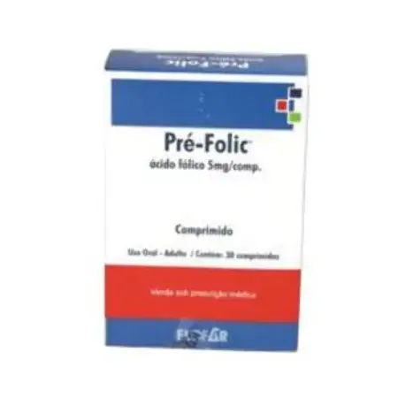 Pre Folic 5 Mg 30 Comprimidos Laboratório Farmacêutico Elofar Similar
