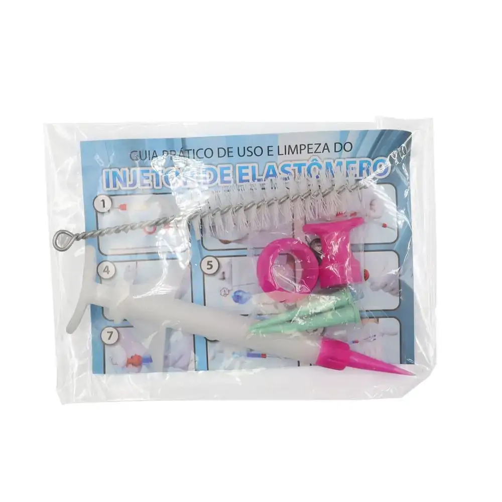 Injetor Plástico Para Elastômero Rosa Com Bico - Jon