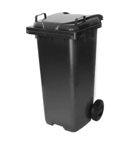 Contentor Plastico 120 L C/ Rodas C120p Preto