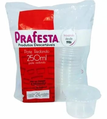 Pote Rioplastic S/tampa 250ml 1/1000