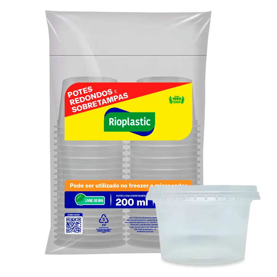 Kit Red C.sobre Tampa 24un 200ml 1604854 Rio Plastic