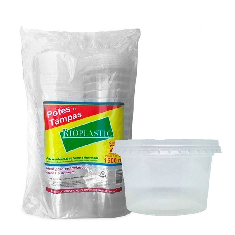Kit Pote 1500ml Rioplastic C/15 Und