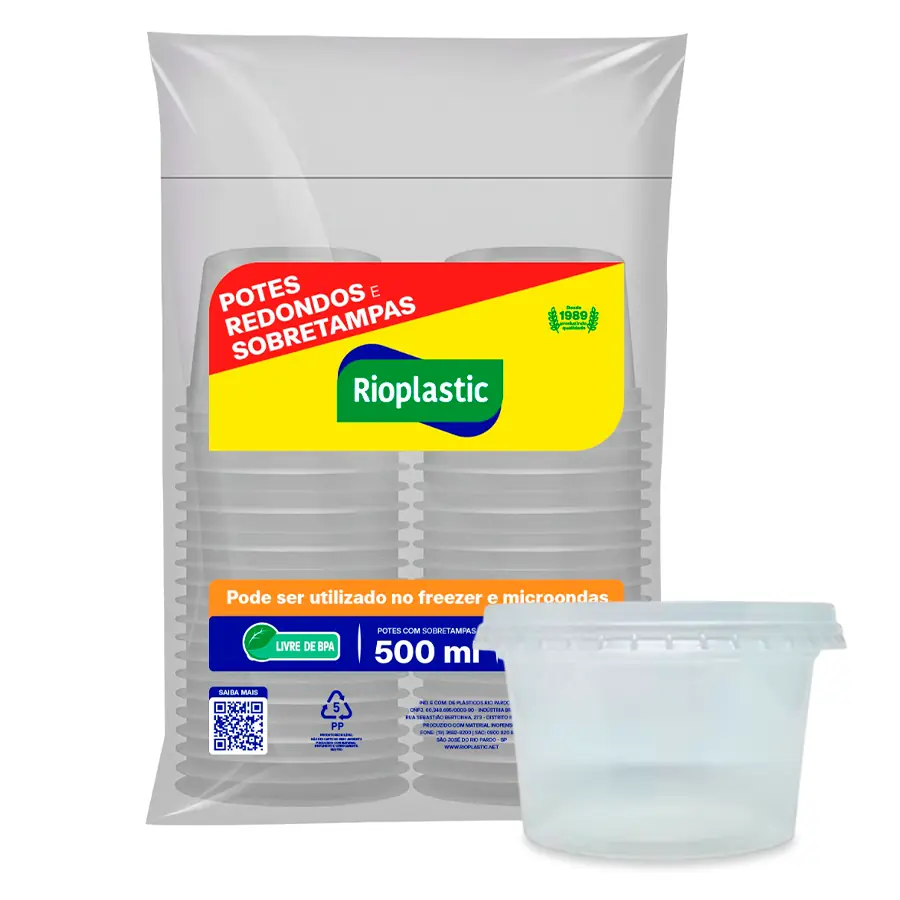 Kit Red C.sobre Tampa 24un 500ml 1604860 Rio Plastic